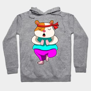 Hamster at Yoga stretching exercises Hoodie